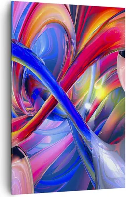 Produktbild von Bild auf Leinwand - Leinwandbild - Einteilig - Abstrakt grafik grafiken farben - 80x120cm - Wand Bild - Wandbilder - Leinwanddruck - Wanddekoration - Leinwand bilder - Wandbild - PA80x120-2294