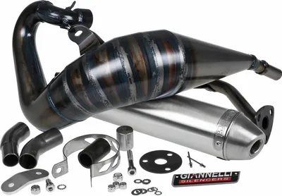 Produktbild von Auspuffanlage Giannelli Enduro mit Zulassung, Aluminium für Malaguti XSM / XTM / MBK X-Limit / Yamaha DTR / SM