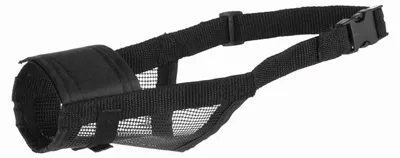 Produktbild von TRIXIE Maulkorb mit Netzeinsatz, Polyester, XS–S, schwarz