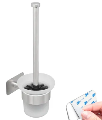 Produktbild von bremermann Bad-Serie PIAZZA TAPE WC-Garnitur selbstklebend Glas & Edelstahl