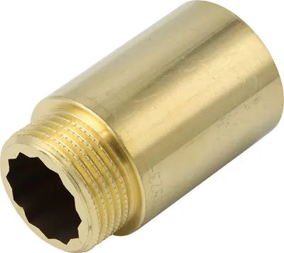 Produktbild von Messing Hahnverlängerung 1 Zoll x 50mm DN25 Gewindeverlängerung Rohrverlängerung
