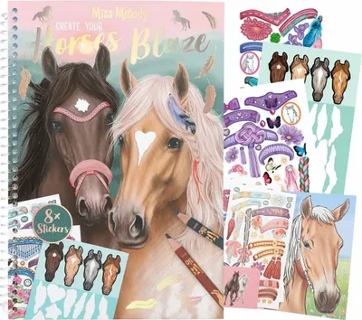 Produktbild von DEPESCHE Miss Melody Kreative-Buch Create your Horses Blaze