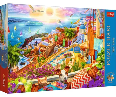 Immagine prodotto di Puzzle 1000 elementów Z wizytą na Santorini Trefl