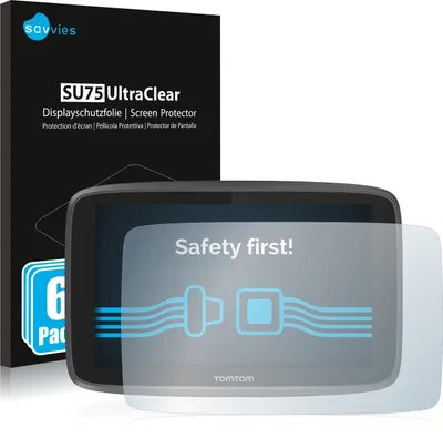 Produktbild von 6x Für TomTom Go 6200 Schutzfolie Savvies Displayschutz Display Schutz Folie Klar Transparent