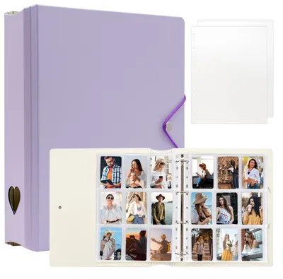 Produktbild von A4 Fotoalbum für Mini-Kameras mit 9 Fächern, Lila