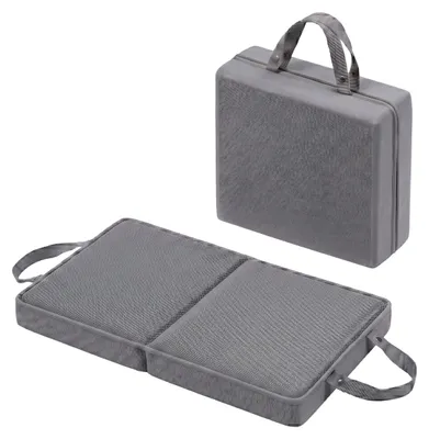 Produktbild von Relaxdays Kniekissen, faltbar, Garten, Werkstatt, Yoga, Schaumstoff, Tragegriffe, HxBxT: 6 x 61 x 34 cm, Kniehilfe, grau