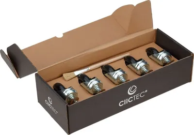 Produktbild von Efalock Clictec Rolle silber für Hocker 5 Stück