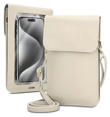 Image de Etui à bandoulière pour téléphone portable Xiaomi RedMi 9 Petit sac à main avec compartiment pour téléphone portable et fenêtre, étui pour téléphone portable Etui à bandoulière pour femme