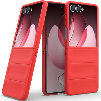 Produktbild von Handyhülle für Samsung Galaxy Z Flip 7 Hartes PC Matt Stossfest Anti-rutsch Hülle Rot