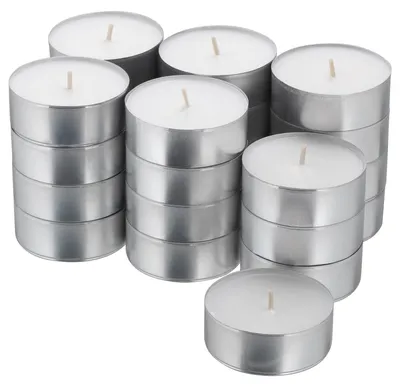 Produktbild von IKEA GLIMMA Teelichter Paraffin Duftlos 24 Stück