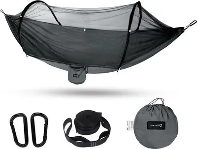 Immagine prodotto di Amaca in nylon per esterni - Portata 300 kg - 260 x 140 cm - Grigio scuro