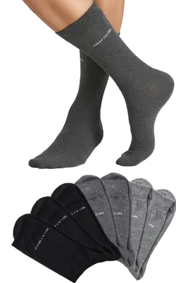 Produktbild von JOHN DEVIN Basicsocken 7 -teilig 3x schwarz, 2x anthrazit meliert, 2x grau meliert Größe 47/48