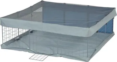 Produktbild von Modulares Gehege Neo Park, 105x105x35 cm, 1,10 m², für Kleintiere, Meerschweinchen, mit Bodenmatte und Schutznetz