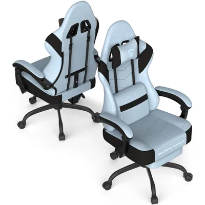 Produktbild von Arvioo Gaming Stuhl, Gaming Chair mit Massagefunktion Kopfstütze, Atmungsaktiver Technologiestoff Gamer Stuhl, Gaming Sessel Verstellbare Rückenlehne