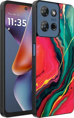 Produktbild von Smartphonica Telefon Fall geeignet für Motorola Moto G 2025 mit rot grün Marmor Print - TPU Backcover Fall rot grün Marmor Design