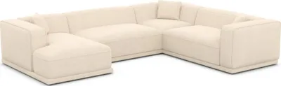 Produktbild von Strukturstoff U-Form XXL Wohnlandschaft Diora Creme Links