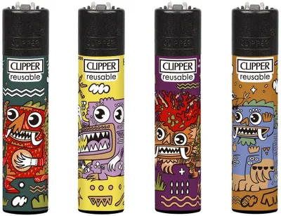 Produktbild von Clipper Feuerzeuge 4er Set Weird