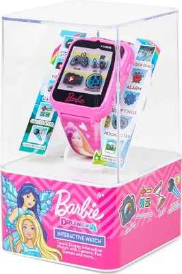 Produktbild von Smartwatch Barbie mit Digitale Anzeige, Kamera, Schrittzähler, 6 Spielen und Silikonarmband