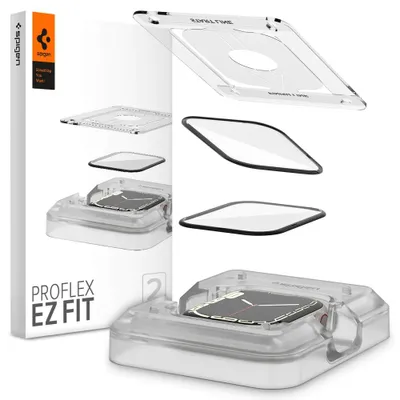 Zdjęcie produktu dla Spigen ProFlex EZ Fit, Ochraniacz ekranu zegarka, Apple, Watch Series 8/7, Pudełko