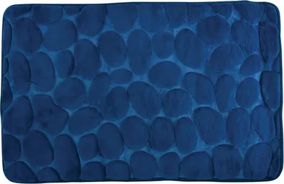 Obrázok produktu pre MSV koberec do vane rohožka do sprchy kamienková rohož do vane umývateľná, rýchloschnúca, protišmyková 40x60 cm - modrá