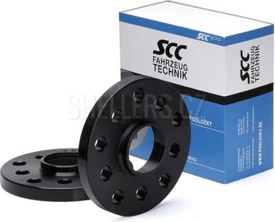 Produktbild von SCC Spurverbreiterung 20mm 2x10mm 5x100 5x112 Schwarz eloxiert Spurplatten
