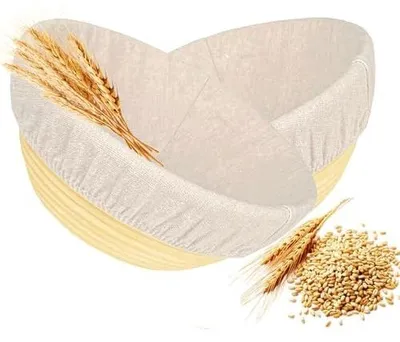 Zdjęcie produktu dla Koszyk do garowania chleba okrągły 23 cm rattanowy zestaw 2 szt.
