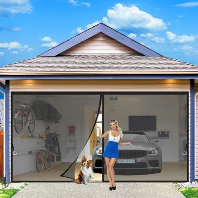 Produktbild von Fliegengittertür mit Magnetverschluss - Außenbereich, 85 x 265 cm, Schwarz