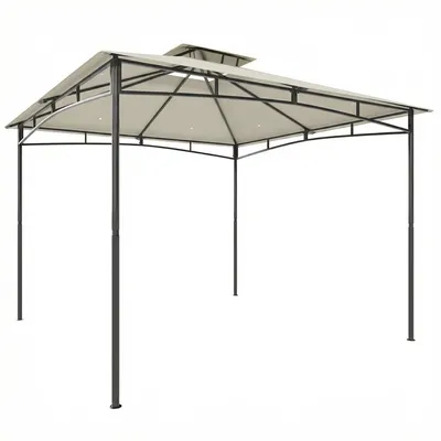 Obrázok produktu pre Záhradný pavilón 3x3 m s dvojitou strechou | Farba: Krémová biela | Rozmery: 300x300x285 cm