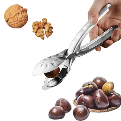 Produktbild von Maronen-Schneider und Nussknacker - Aus 304 Edelstahl - Für Walnüsse und Haselnüsse - Spülmaschinengeeignet