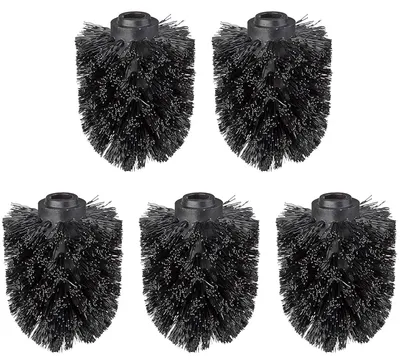 Produktbild von Ersatz-WC-Bürstenkopf, 5er-Set, schwarz, 16-mm-Gewinde, Ø 7 x 9,5 cm