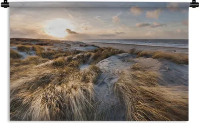 Produktbild von MuchoWow® Wandteppich Wandbehang Strand - Meer - Scheveningen - Niederlande 60x40 cm Tapisserie Dekoration Wandtuch - Wanddekorationen
