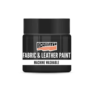 Obrázok produktu pre PENTART farba na textil a kožu, 50 ml, čierna