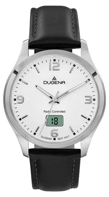 Produktbild von Dugena 4460861 Herren-Armbanduhr, Edelstahl-Gehäuse, Leder-Armband