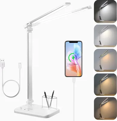 Obrázek produktu pro Stolní lampa LED Rigors, 5 barevných režimů, bílá