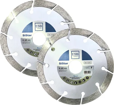 Produktbild von 2x Diamanttrennscheibe 125 mm Beton Diamantscheibe Trennscheibe 10 mm Segmenthöhe