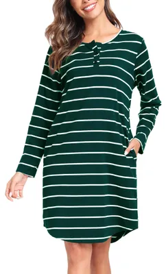 Produktbild von Solidchoice – Damen-Babydoll-Nachthemd mit Spaghetti-Trägern