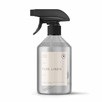 Produktbild von Raumspray Pure Linen 500ml Glasflasche minimalistisches Design tierversuchsfrei