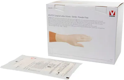 Productafbeelding van Kruuse Steriele, stofvrije handschoenen voor medisch gebruik, 100 stuks, transparant, maat 7