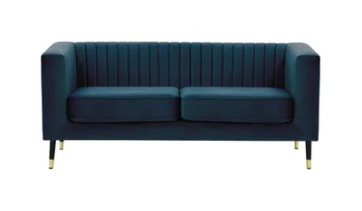 Produktbild von SLF24 - Zweisitzer-Sofa Slender - blau - Velluto 11