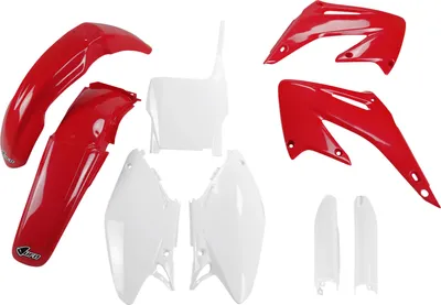 Produktbild von Ufo Honda Cr 125/250 2004-2004 Hokit102f-999 Fork Protectors & Plastikbausatz Rot  Rot One Size