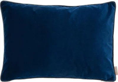 Produktbild von Blomus Kissenbezug Velvet, Kissenhülle für Kopf- oder Sofakissen, Baumwolle, Midnight Blue, 40 x 60 cm, 66574