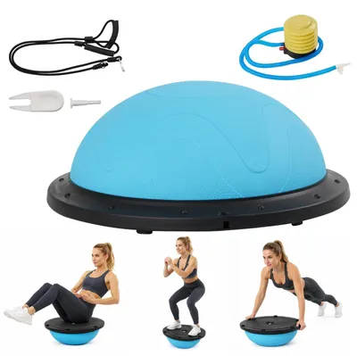 Immagine prodotto di Palla ginnastica seminflata, diametro 46 cm, capacità di carico 150 kg, ideale per yoga e fitness