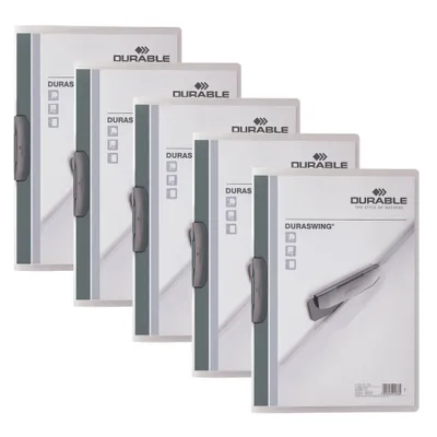 Zdjęcie produktu dla DURABLE 229037 5x Duraswing Klemm-Mappe graphit