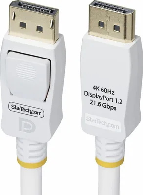 Zdjęcie produktu dla StarTech.com DP12-CABLE-6FTW, 1,8 m, DisplayPort, DisplayPort, Męska, Męska, 4096 x 2160 px
