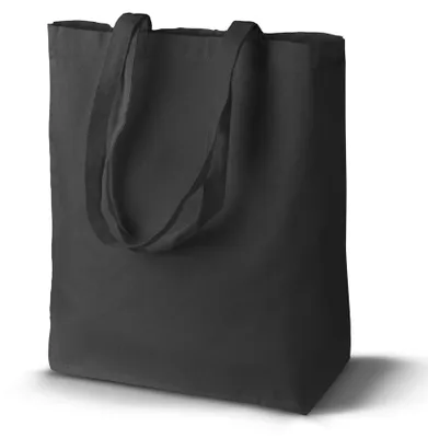 Produktbild von Allbag Baumwoll-Einkaufstasche 37x10x35 cm Schwarz 220g