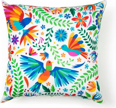 Zdjęcie produktu dla Excelsa Poduszka dekoracyjna meksykańskie kwiaty bawełna 45x45 cm kolorowa