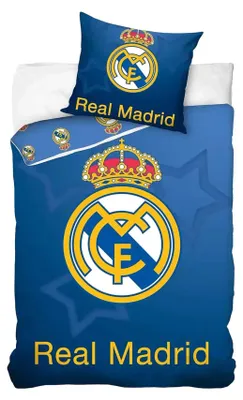 Produktbild von Bettwäsche Set 140x200 cm Real Madrid Baumwolle für Einzelbett