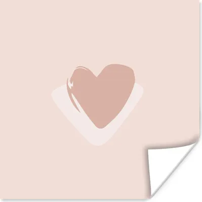 Produktbild von MuchoWow® Poster Sommer - Herz - Pastell 100x100 cm - Babyzimmer