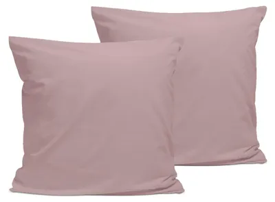 Image de Bleu Calin Lot de 2 Taies d'oreiller 100% Percale de coton - Lilas - 65x65cm