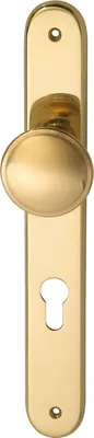 Produktbild von Haustür - Knopflangschild ELEGANT 22, PZ88, Messing poliert ÖNORM